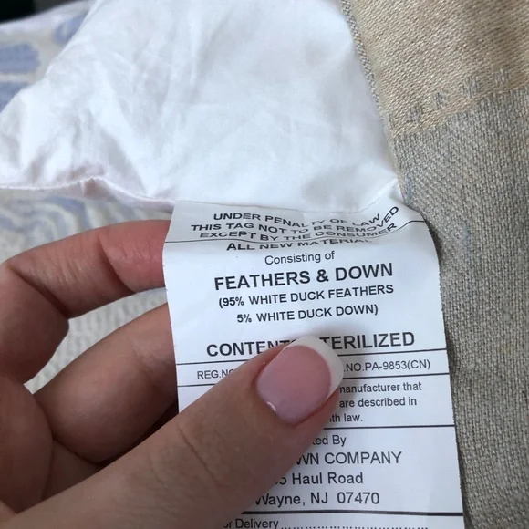 Set of 2 Anichini 100% silk pillows stripe beige grey tan with inserts neutral